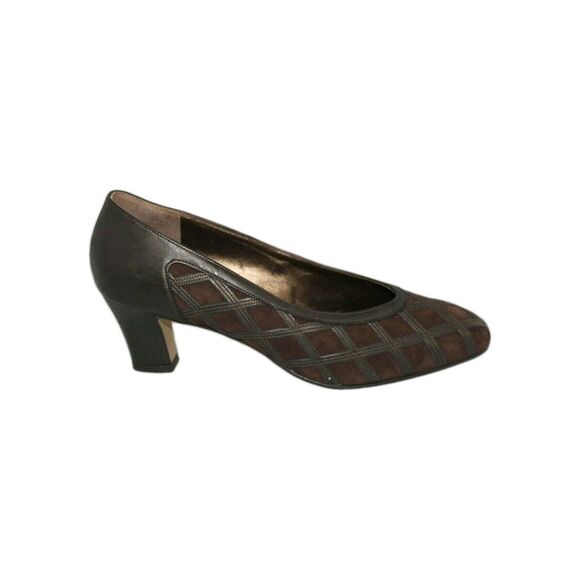 VIntage Ara Elegance Heels Brown Suede and Leather  Us 7 1/2 - Picture 7 of 9